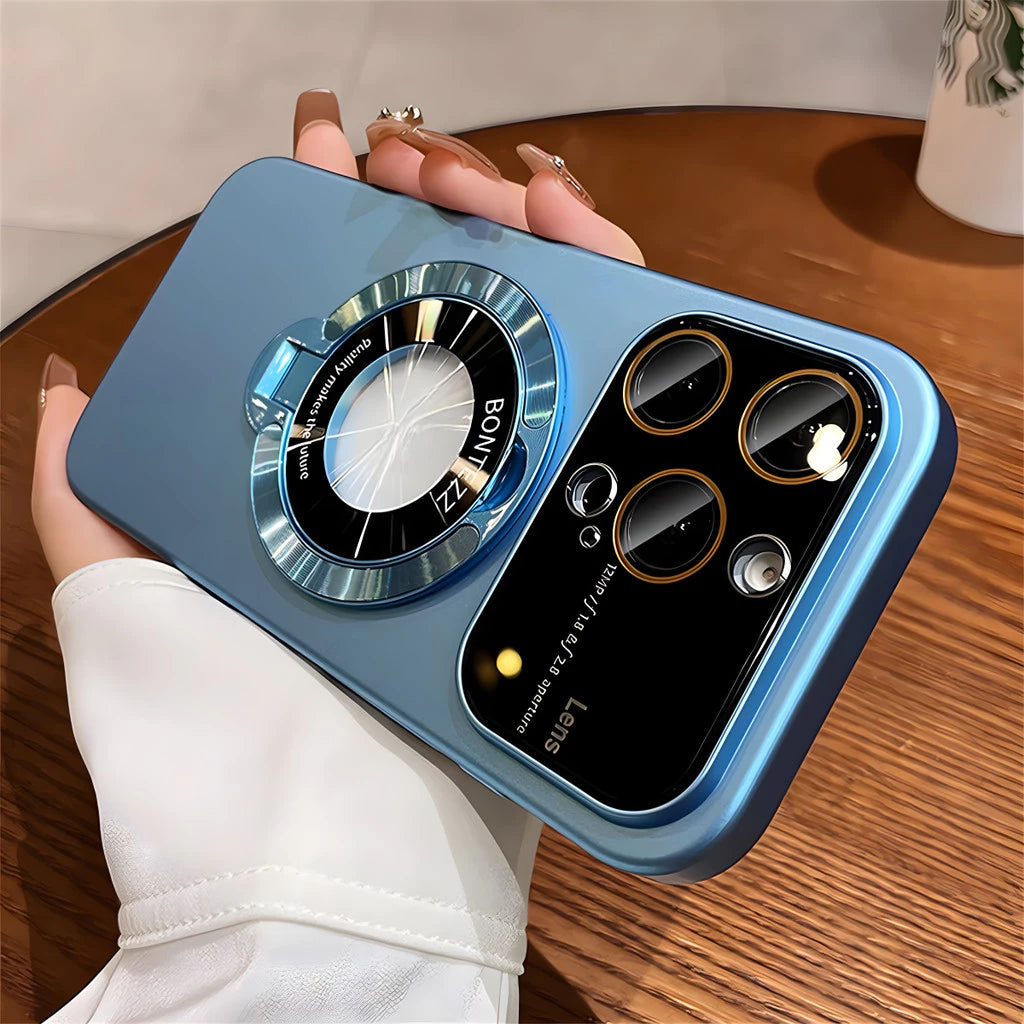 Жёсткий чехол из PC-материала с матовой текстурой и встроенной подставкой — ударопрочный для iPhone 12 / 12 Pro / 12 Pro Max / 13 / 13 Pro / 13 Pro Max / 14 / 14 Pro / 14 Pro Max / 15 / 15 Pro / 15 Pro Max / 16 / 16 Pro / 16 Pro Max / 16 Plus