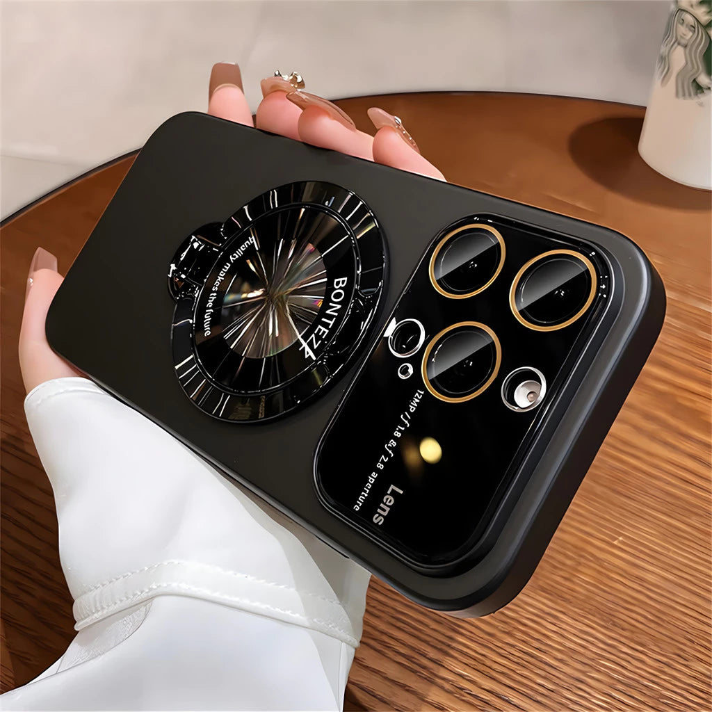 Жёсткий чехол из PC-материала с матовой текстурой и встроенной подставкой — ударопрочный для iPhone 12 / 12 Pro / 12 Pro Max / 13 / 13 Pro / 13 Pro Max / 14 / 14 Pro / 14 Pro Max / 15 / 15 Pro / 15 Pro Max / 16 / 16 Pro / 16 Pro Max / 16 Plus