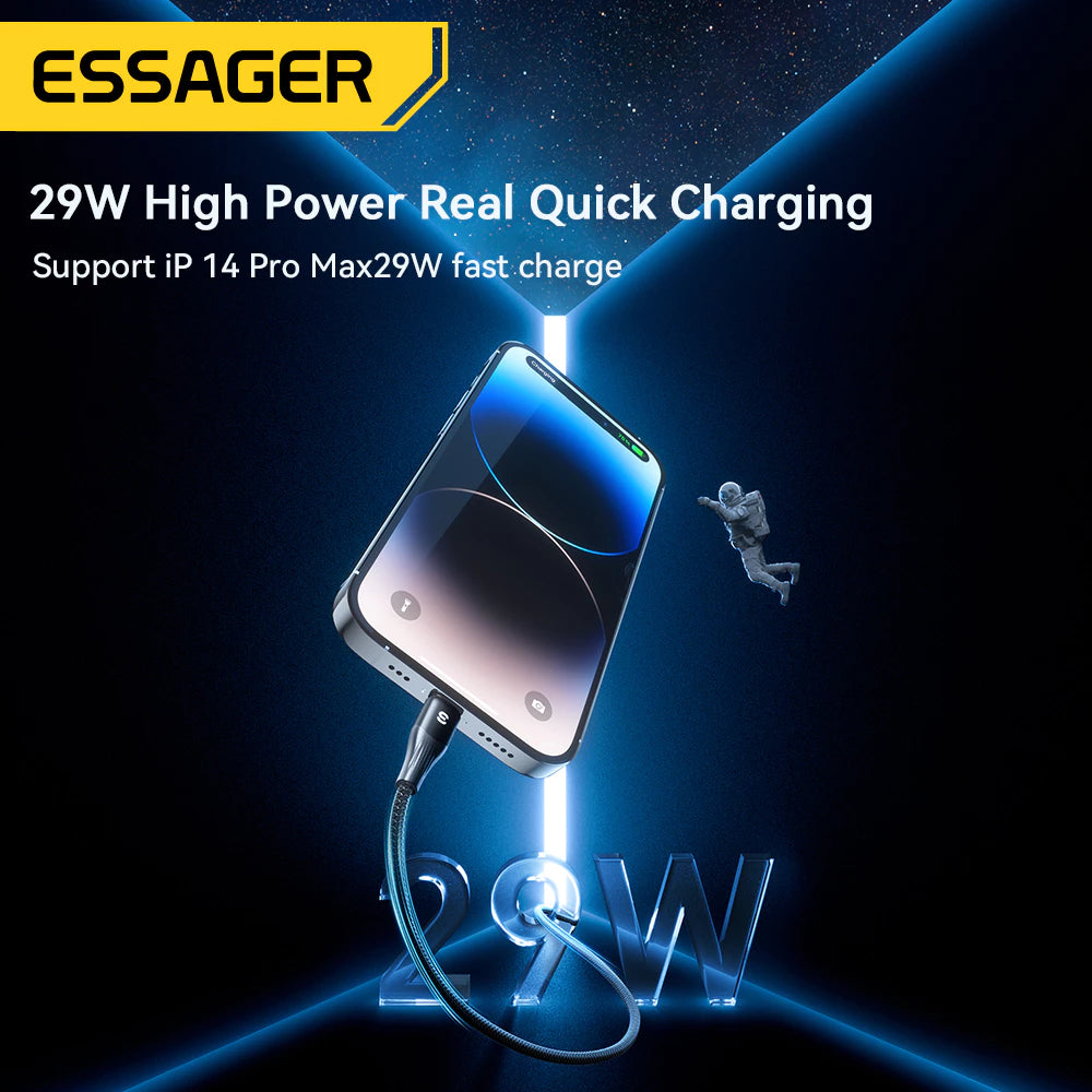 Кабель Essager для быстрой зарядки (PD 29 Вт), USB-C / Type-C на L (Lightning)