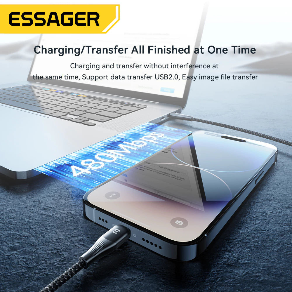 Кабель Essager для быстрой зарядки (PD 29 Вт), USB-C / Type-C на L (Lightning)