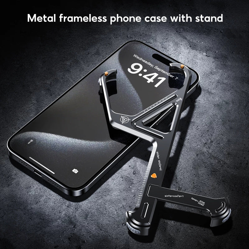 Геометрический чехол — металлический корпус для iPhone 16 Pro Max / 16 Pro / 15 / 15 Pro / 15 Pro Max / 14 Pro / 14 Pro Max / 13 / 13 Pro / 13 Pro Max