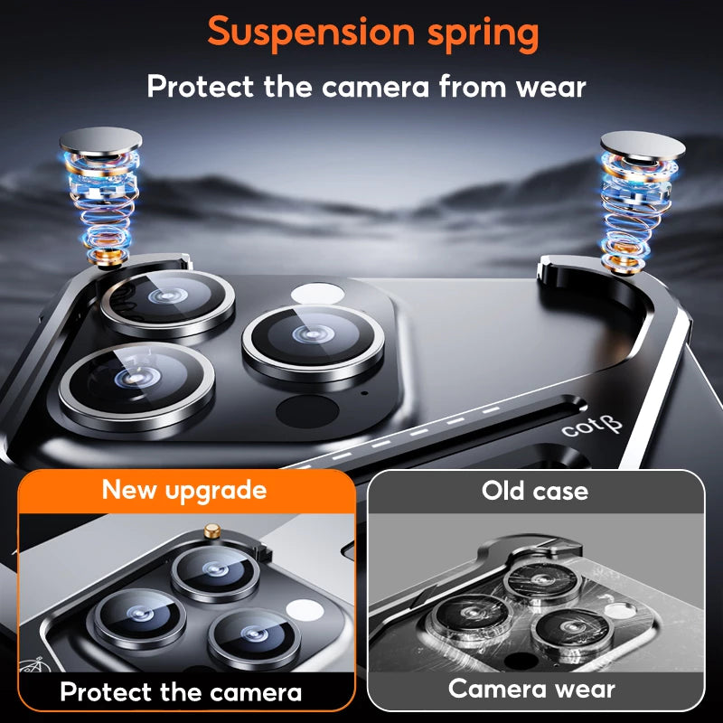 Геометрический чехол — металлический корпус для iPhone 16 Pro Max / 16 Pro / 15 / 15 Pro / 15 Pro Max / 14 Pro / 14 Pro Max / 13 / 13 Pro / 13 Pro Max