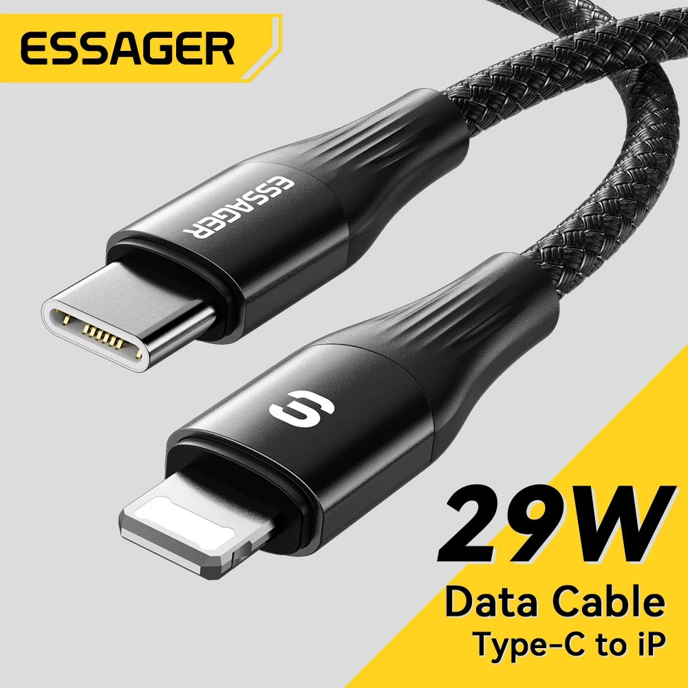 Кабель Essager для быстрой зарядки (PD 29 Вт), USB-C / Type-C на L (Lightning)
