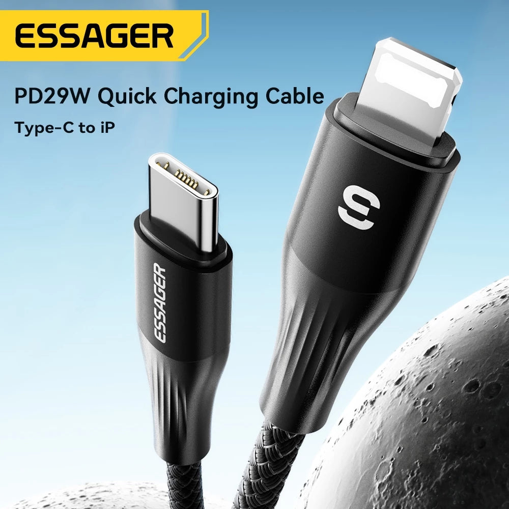 Кабель Essager для быстрой зарядки (PD 29 Вт), USB-C / Type-C на L (Lightning)