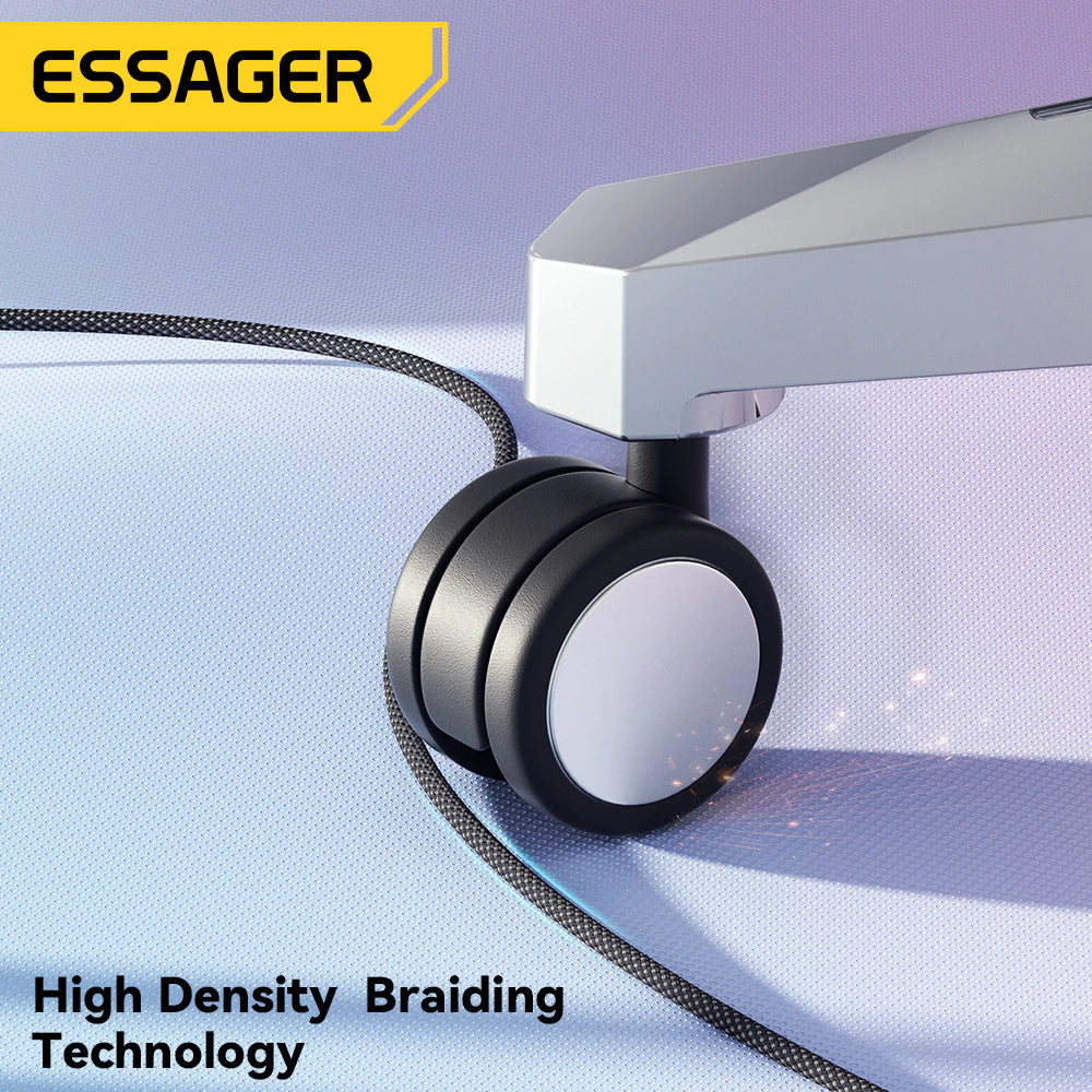 Кабель Essager для быстрой зарядки 100 Вт 5А Type-C на Type-C (Разные цвета)