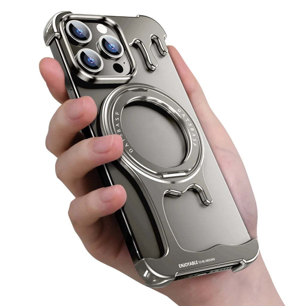 Металлический чехол для iPhone 16 Pro / 16 Pro Max / 15 / 15 Pro / 15 Pro Max / 14 Pro / 14 Pro Max / 13 Pro / 13 Pro Max