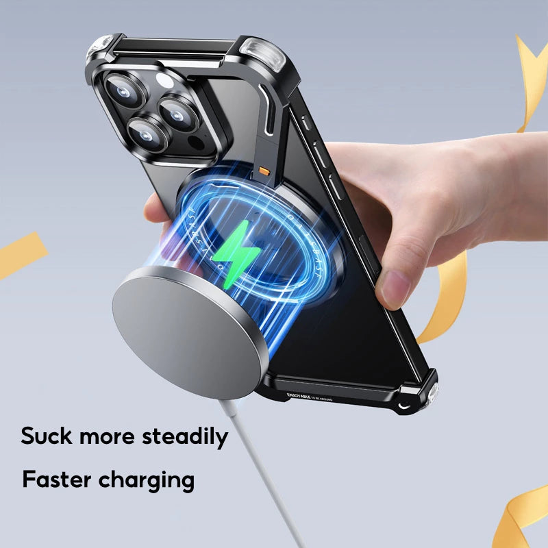 Металлический чехол для iPhone 17 Pro Max / 17 Pro / 17 Air / 16 Pro Max / 16 Pro / 16E / 15 / 15 Pro / 15 Pro Max