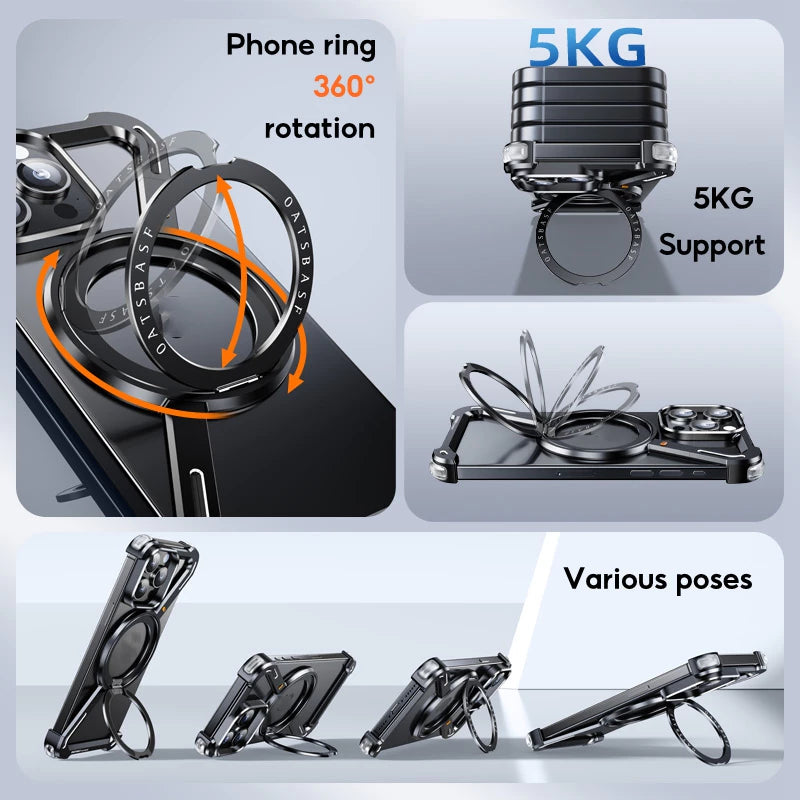 Металлический чехол для iPhone 17 Pro Max / 17 Pro / 17 Air / 16 Pro Max / 16 Pro / 16E / 15 / 15 Pro / 15 Pro Max