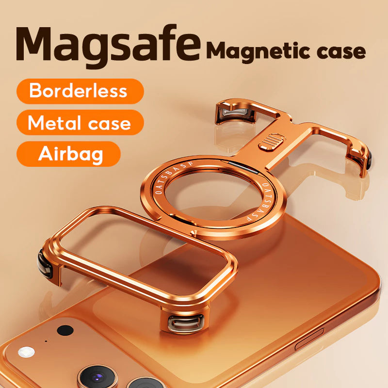 Металлический ультратонкий ударопрочный чехол с 360° поворотным подставкой для iPhone 17 Pro Max / 17 Pro