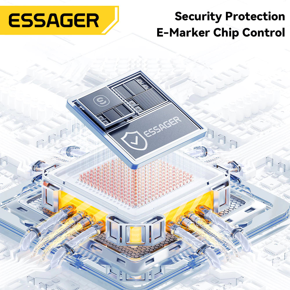 Кабель Essager для быстрой зарядки и передачи данных (PD 100 Вт) Type-C на Type-C