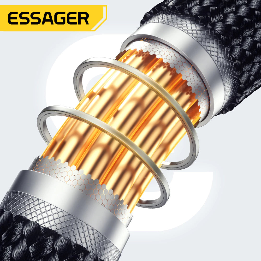 Кабель Essager для быстрой зарядки и передачи данных (PD 100 Вт) Type-C на Type-C