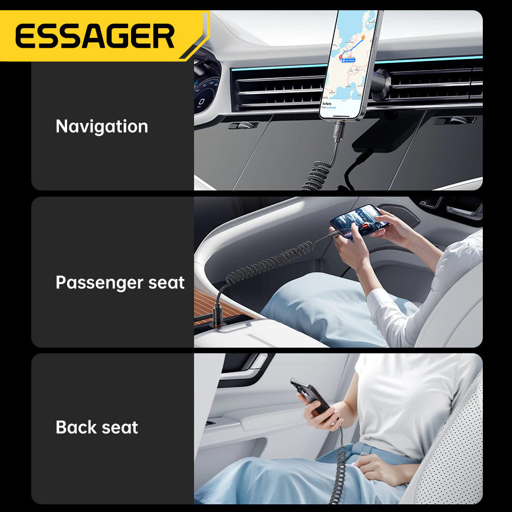 Кабель Essager для быстрой зарядки и передачи данных (PD 60 Вт) Type-C на Type-C