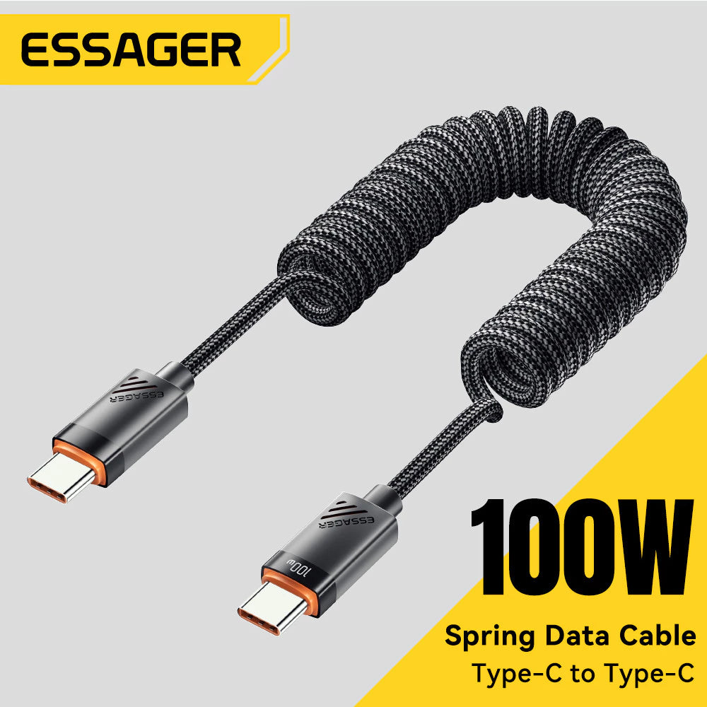 Кабель Essager для быстрой зарядки и передачи данных (PD 100 Вт) Type-C на Type-C