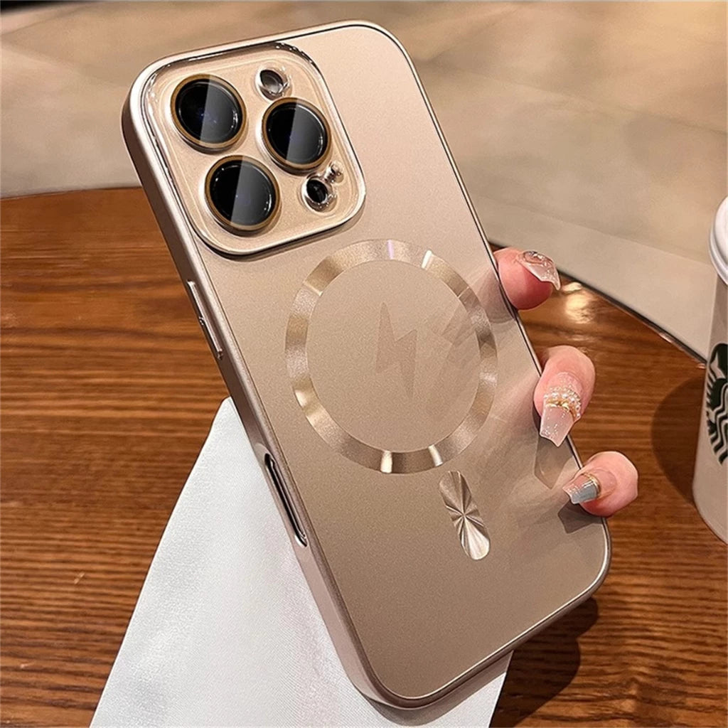 Магнитный чехол с матовой поверхностью — для iPhone 12 / 12 Pro / 12 Pro Max / 13 / 13 Pro / 13 Pro Max / 14 / 14 Pro / 14 Pro Max / 15 / 15 Pro / 15 Pro Max / 16 / 16 Pro / 16 Pro Max / 16 Plus