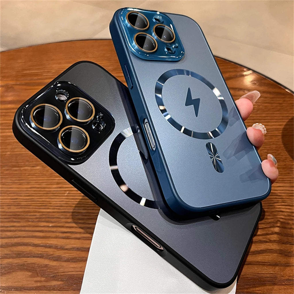 Магнитный чехол с матовой поверхностью — для iPhone 12 / 12 Pro / 12 Pro Max / 13 / 13 Pro / 13 Pro Max / 14 / 14 Pro / 14 Pro Max / 15 / 15 Pro / 15 Pro Max / 16 / 16 Pro / 16 Pro Max / 16 Plus