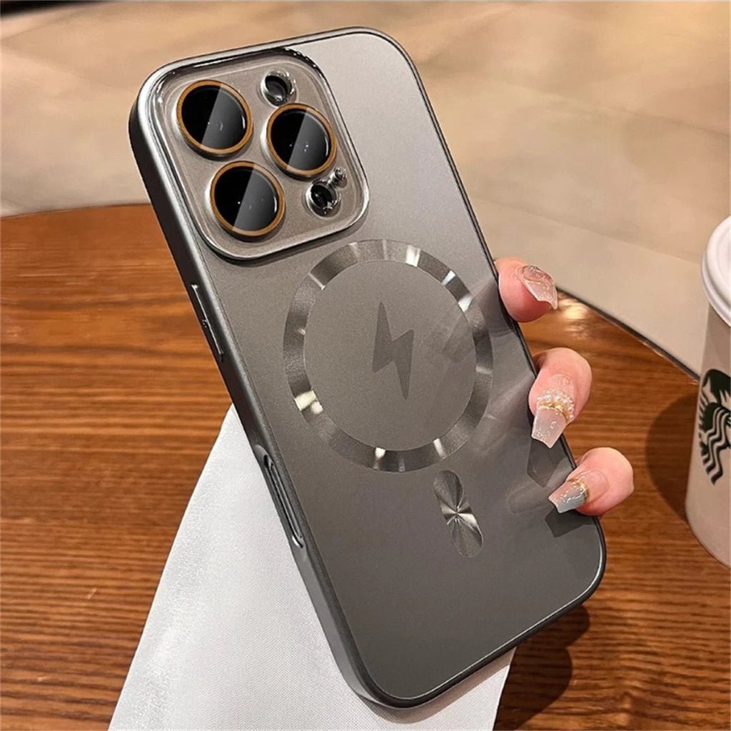 Магнитный чехол с матовой поверхностью — для iPhone 12 / 12 Pro / 12 Pro Max / 13 / 13 Pro / 13 Pro Max / 14 / 14 Pro / 14 Pro Max / 15 / 15 Pro / 15 Pro Max / 16 / 16 Pro / 16 Pro Max / 16 Plus