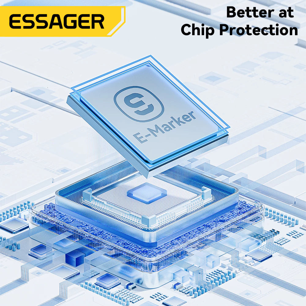 Быстрый зарядный кабель Essager PD 100 Вт, 5 А, Type-C на Type-C