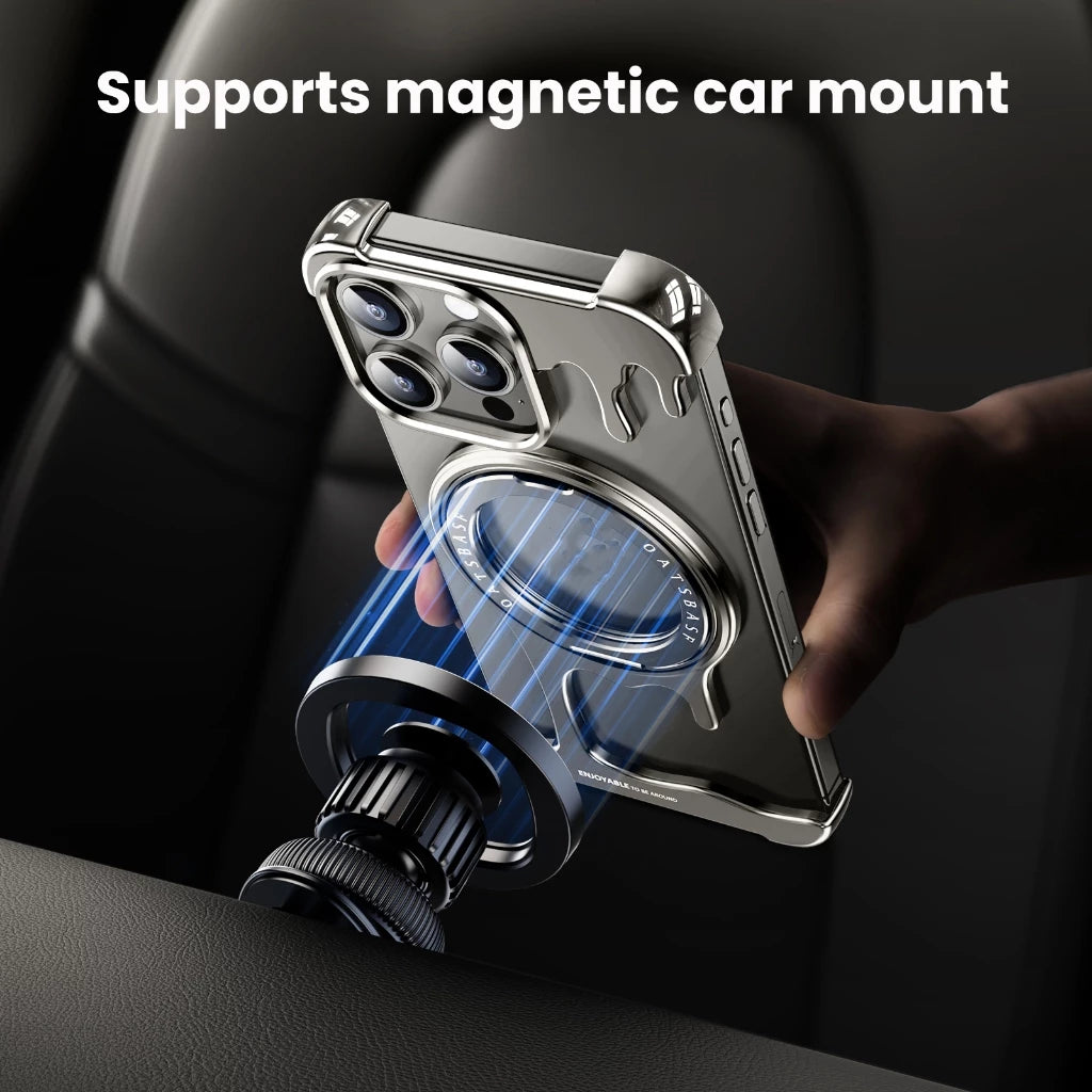 Металлический чехол для iPhone 16 Pro / 16 Pro Max / 15 / 15 Pro / 15 Pro Max / 14 Pro / 14 Pro Max / 13 Pro / 13 Pro Max