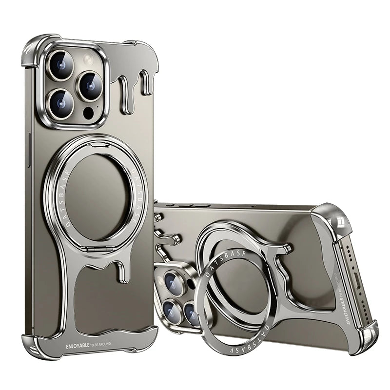 Металлический чехол для iPhone 16 Pro / 16 Pro Max / 15 / 15 Pro / 15 Pro Max / 14 Pro / 14 Pro Max / 13 Pro / 13 Pro Max