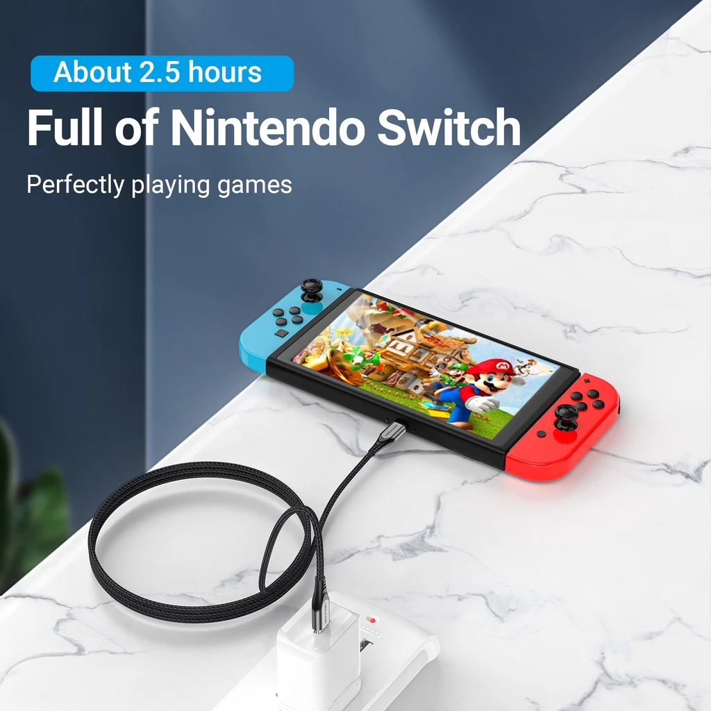 Кабель PD 60W быстрой зарядки Vention USB Type-C to Type-C PD 3A 480 Мбит/с для ноутбуков/планшетов/мобильных телефонов