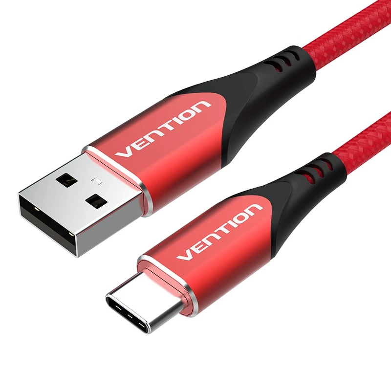 Кабель для передачи данных и быстрой зарядки Vention USB Type-C 3A 60W с плетеной нейлоновой оплеткой для Samsung, Oppo - Оригинальный товар