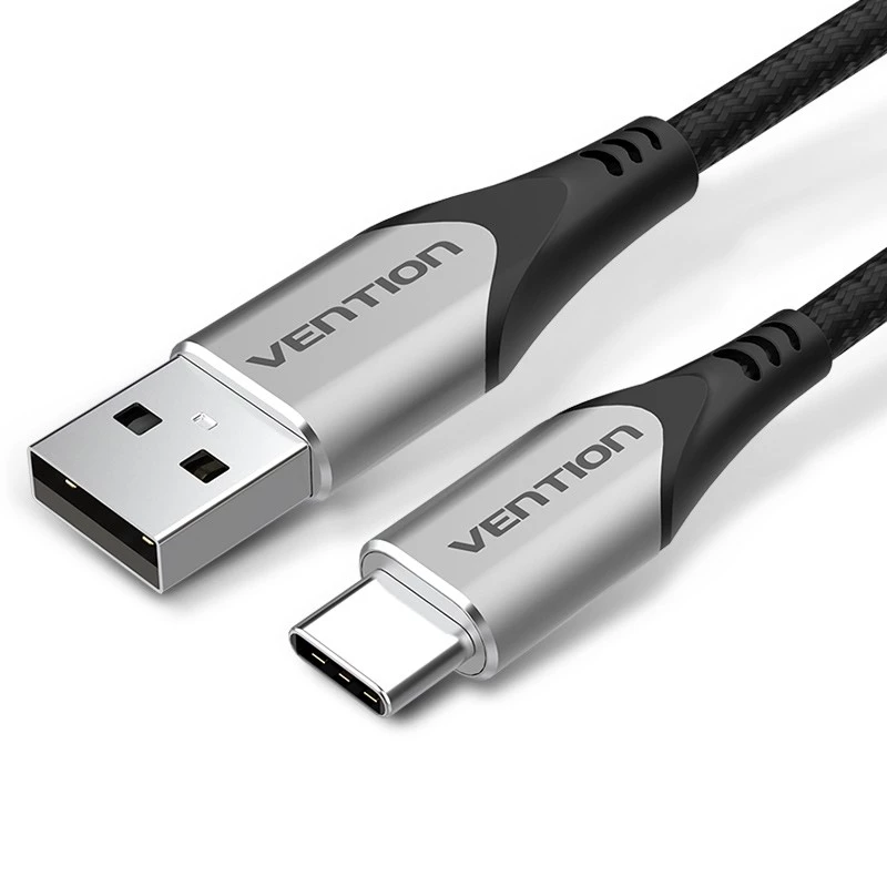 Кабель для передачи данных и быстрой зарядки Vention USB Type-C 3A 60W с плетеной нейлоновой оплеткой для Samsung, Oppo - Оригинальный товар