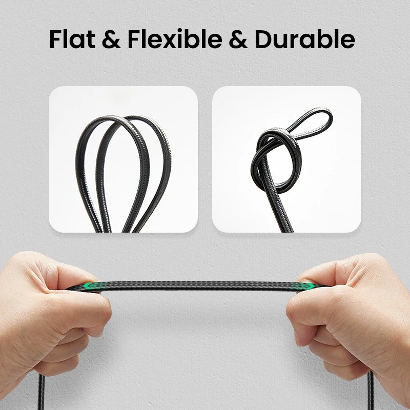 Сетевой кабель CAT7 Ugreen 10 Гбит/с 5м, 8м, 10м, 15м, 20м с литыми разъемами премиум-класса RJ45, модель NW189