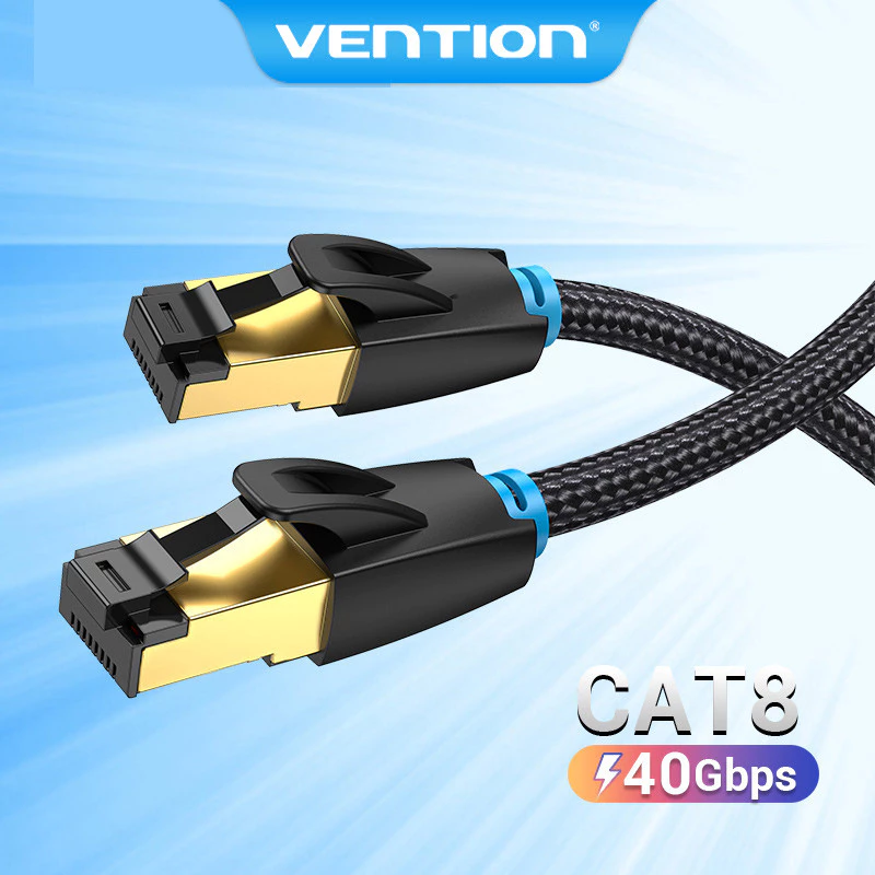 Высокоскоростной сетевой LAN-кабель Vention SFTP RJ45 CAT8 Ethernet 40 Гбит/с 2000 МГц премиум-качества для роутеров