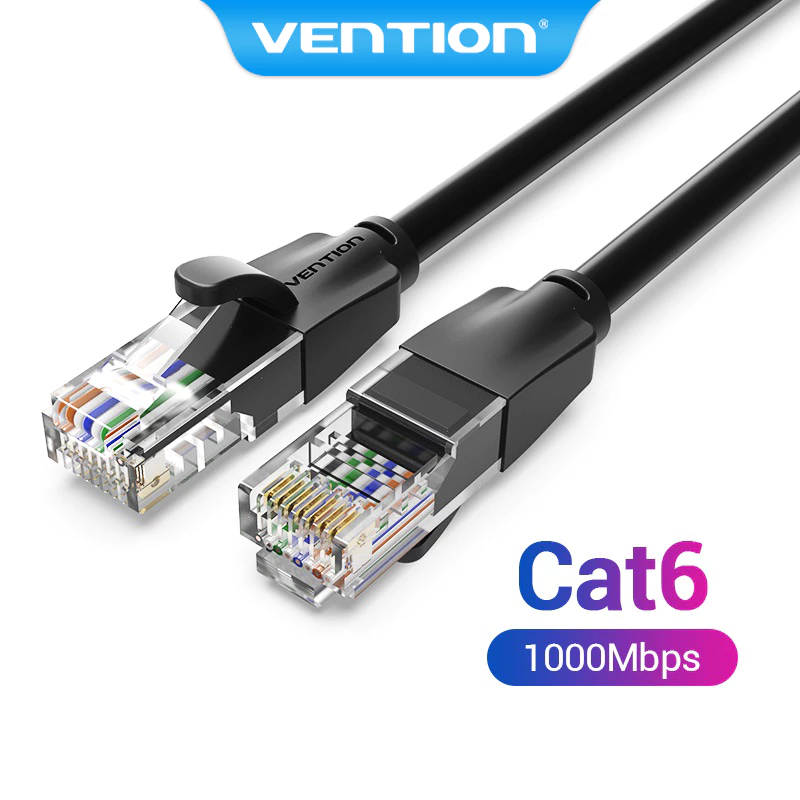Высокоскоростной сетевой кабель Vention CAT6 Ethernet стандарта RJ45 UTP для роутеров, ПК, ноутбуков - Оригинальный товар