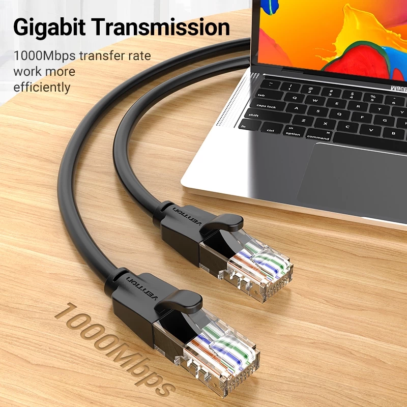 Высокоскоростной сетевой кабель Vention CAT6 Ethernet стандарта RJ45 UTP для роутеров, ПК, ноутбуков - Оригинальный товар
