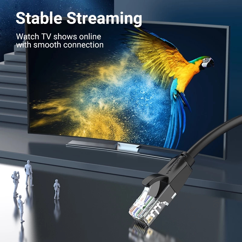 Высокоскоростной сетевой кабель Vention CAT6 Ethernet стандарта RJ45 UTP для роутеров, ПК, ноутбуков - Оригинальный товар