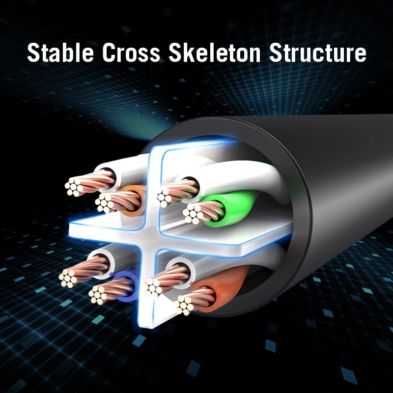 Сетевой LAN-кабель Vention CAT6 RJ45 1000 Мбит/с UTP Gigabit для роутеров, ПК, ноутбуков