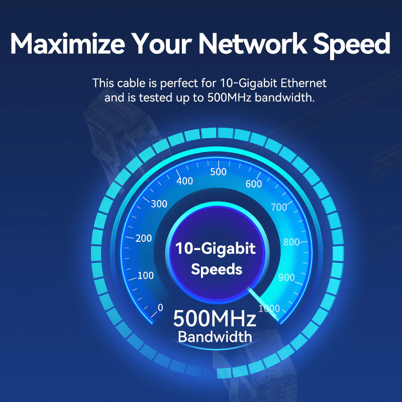 Сетевой LAN-кабель Vention Cat6A Ethernet UTP 10 Гбит/с для компьютеров/ноутбуков