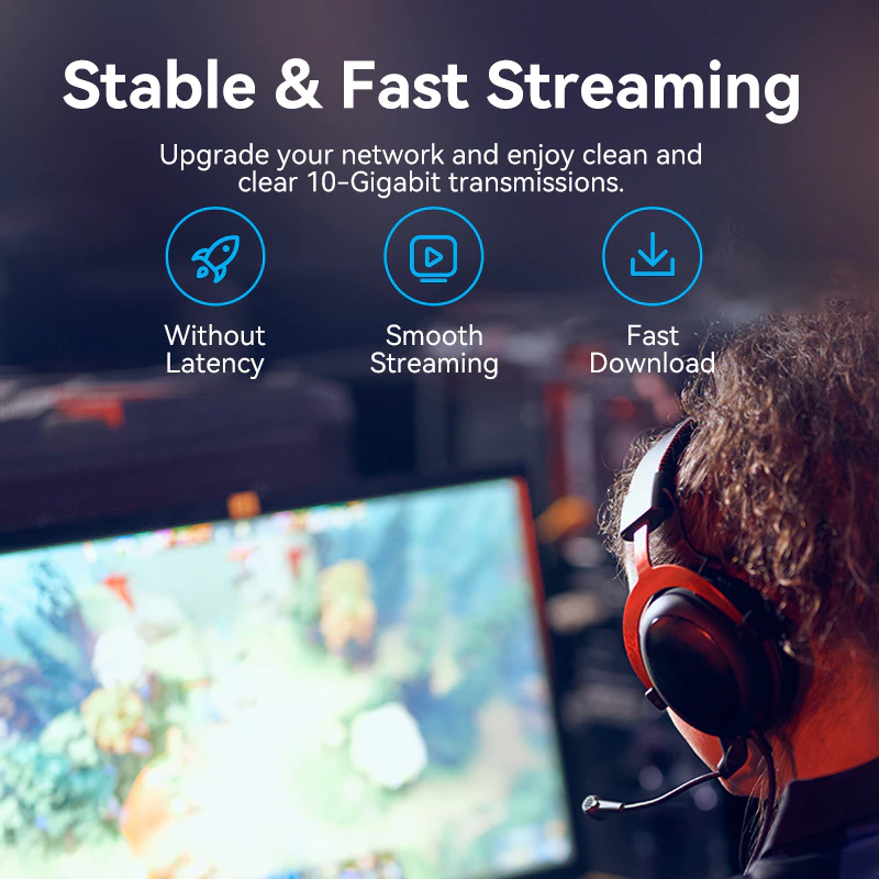 Сетевой LAN-кабель Vention Cat6A Ethernet UTP 10 Гбит/с для компьютеров/ноутбуков