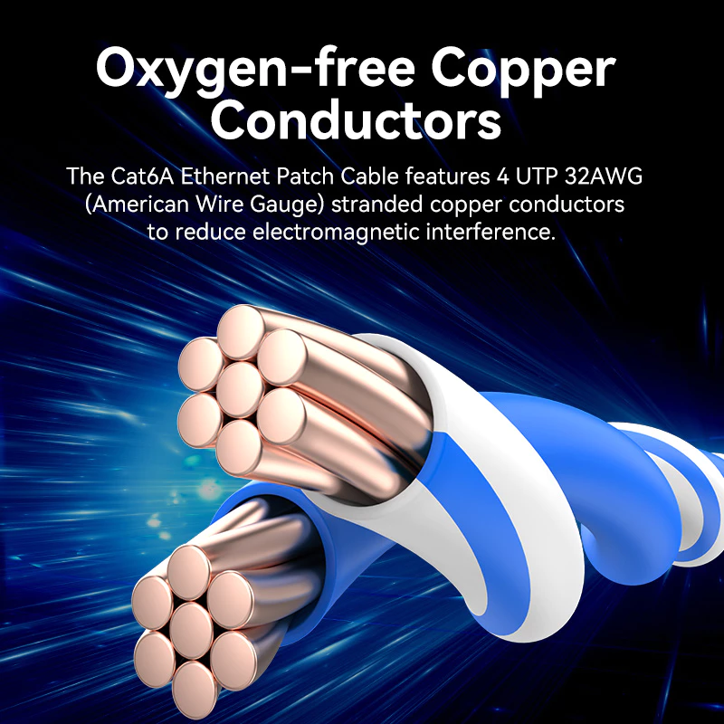 Сетевой LAN-кабель Vention Cat6A Ethernet UTP 10 Гбит/с для компьютеров/ноутбуков