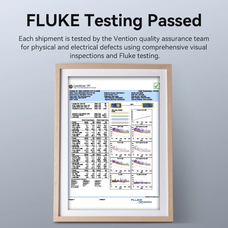 Сверхбыстрый сетевой LAN-кабель Vention Cat 8 SFTP 40 Гбит/с с позолоченными разъемами RJ45 для модемов, ноутбуков, ПК, TV Box