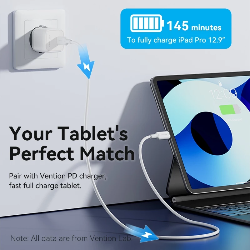 Кабель Vention 27W PD USB-C to Lightning для iPhone Pro Max с быстрой зарядкой, кабель Type-C to Lightning для iPhone, зарядка для iPad