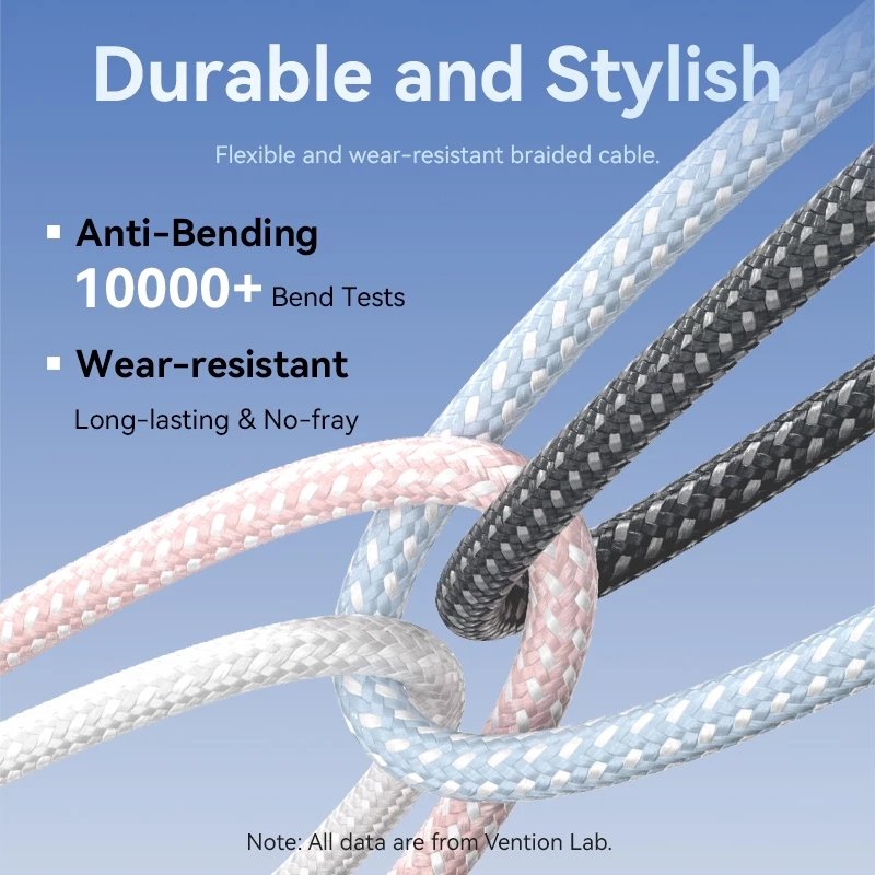 Кабель Vention USB-А для iPhone 14 13 12 11 Pro Max Xs 8 Plus iPad MacBook с быстрой зарядкой 27W PD USB to Lightning, кабель для передачи данных