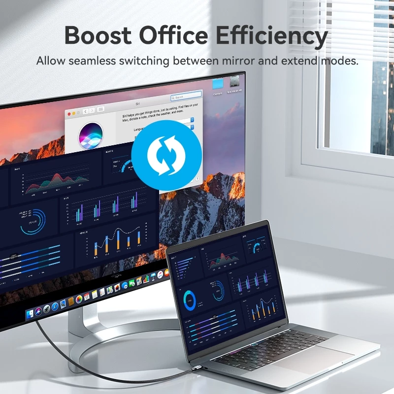 Кабель-адаптер Vention Type-C to HDMI UHD 4K 60Hz с металлическим корпусом