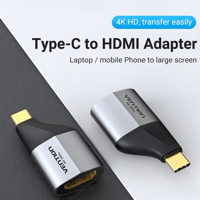 Адаптер Vention USB Type-C на HDMI с поддержкой 4K 30 Гц для ноутбуков Huawei Samsung