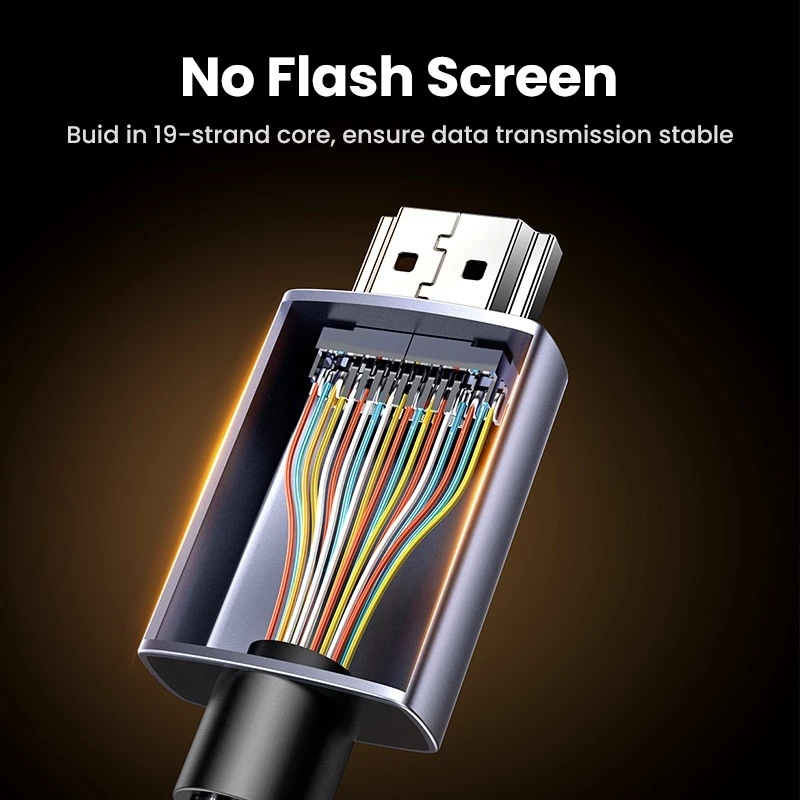 Кабель Ugreen HDMI 2.1 8K@60Гц / 4K@240Гц с поддержкой HDR 3D для ноутбука / ПК / телевизора / Switch / PS5 / Xbox / дисплея, оригинальный