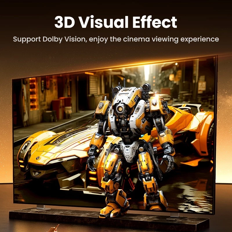 Кабель Ugreen HDMI 2.1 8K@60Гц / 4K@240Гц с поддержкой HDR 3D для ноутбука / ПК / телевизора / Switch / PS5 / Xbox / дисплея, оригинальный