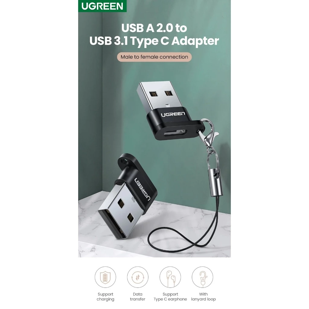 Адаптер/кабель Ugreen USB 2.0 to USB-C