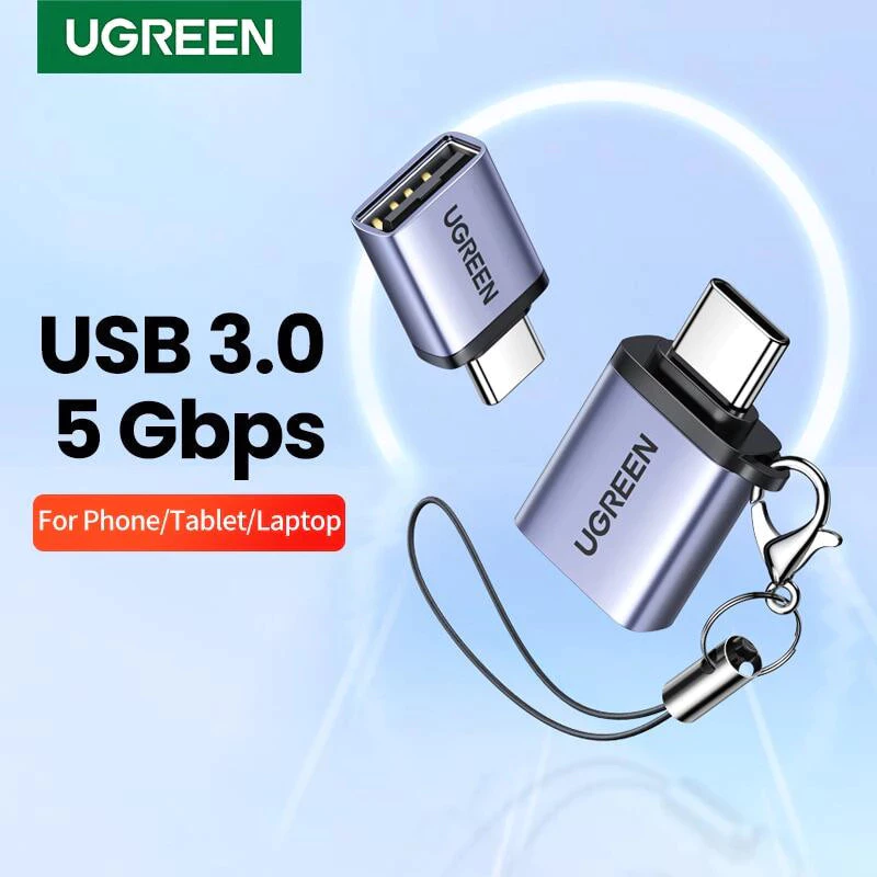 Адаптер Ugreen US270 50283 USB Type-C to USB 3.0 A (оригинал) — USB-C 3.1 to USB-A 3.0, алюминиевый корпус