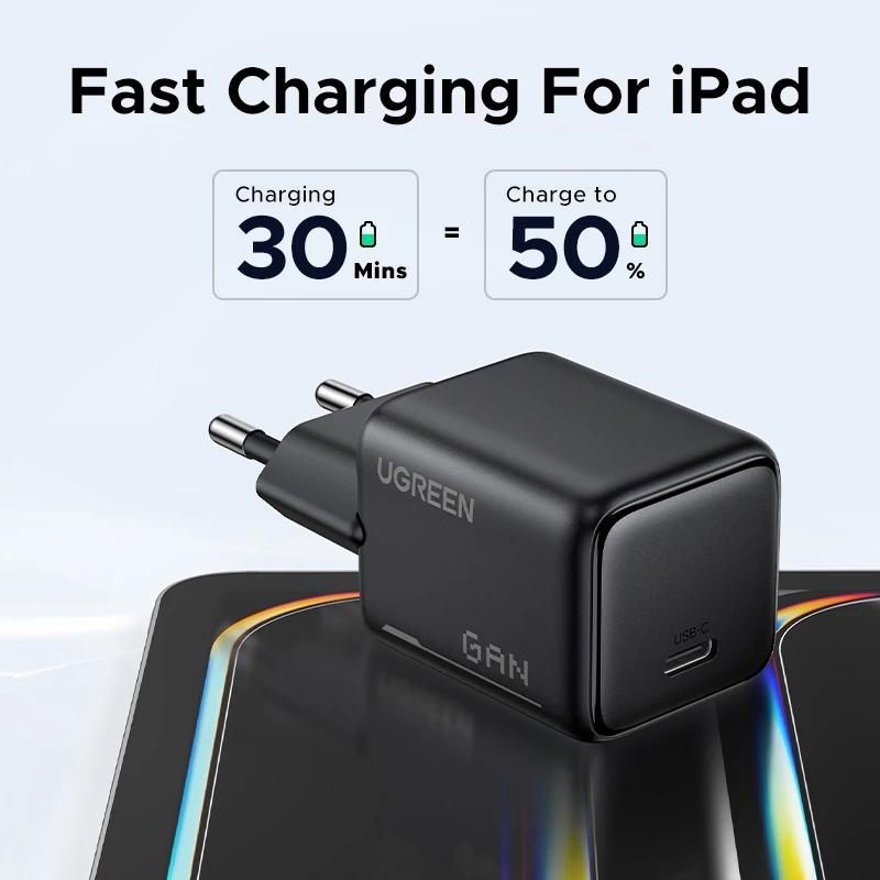 Зарядное устройство Ugreen 25W с быстрой зарядкой | 1 порт USB Type-C