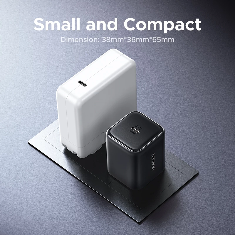 Зарядное устройство Ugreen Nexode Mini GaN 45W с 1 портом USB-C для сверхбыстрой зарядки