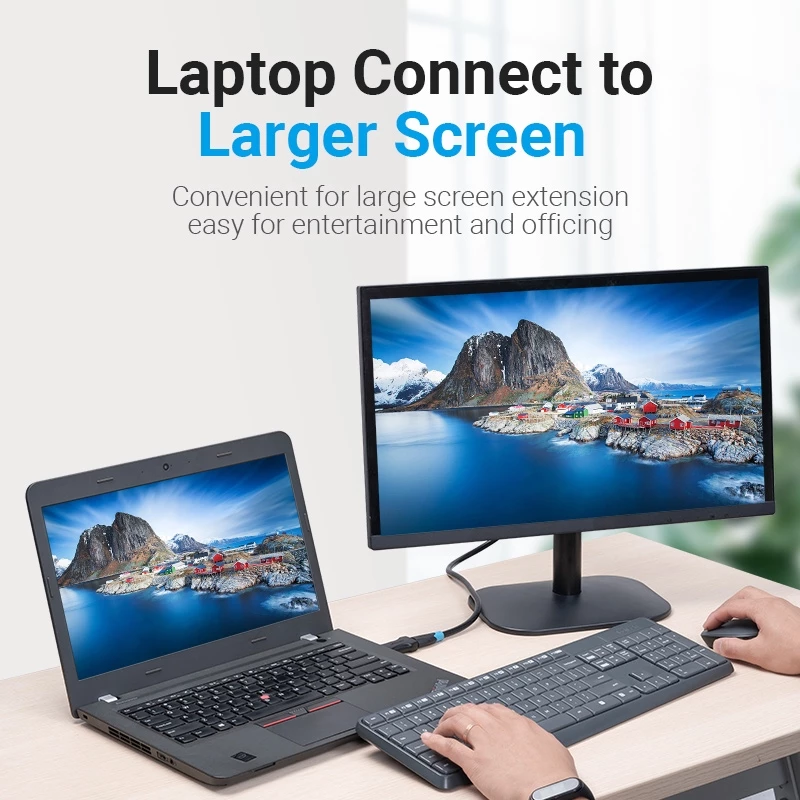 Адаптер Vention DisplayPort to HDMI 1080P 60Hz для ноутбуков и HDTV — Male to Female с позолоченными контактами