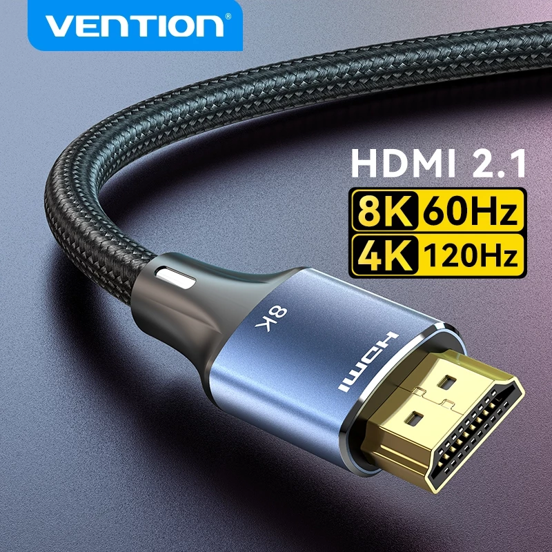 Кабель HDMI Vention 8K 60Hz 48Gbps HDMI 2.1 высокоскоростной с алюминиевым корпусом 4K 120Hz