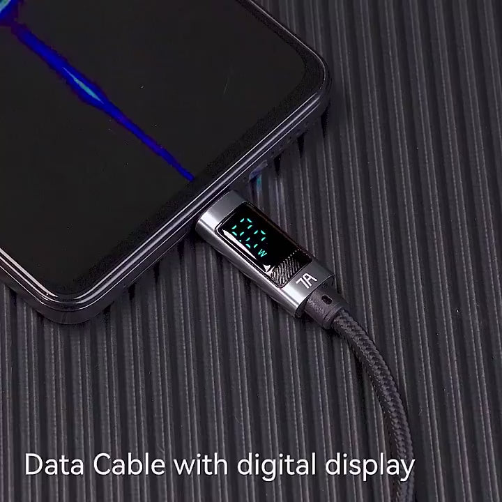 Кабель Essager  Type C на Lightning для быстрой зарядки и передачи данных, с цифровым дисплеем тока/мощности, полностью совместимый 30 Вт.