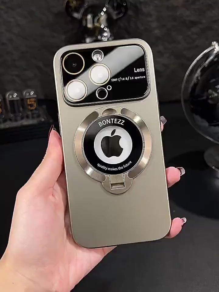 Жёсткий чехол из PC-материала с матовой текстурой и встроенной подставкой — ударопрочный для iPhone 12 / 12 Pro / 12 Pro Max / 13 / 13 Pro / 13 Pro Max / 14 / 14 Pro / 14 Pro Max / 15 / 15 Pro / 15 Pro Max / 16 / 16 Pro / 16 Pro Max / 16 Plus